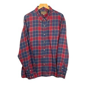 Clearwater Outfitters Mens XL Blue Red Flannel Shirt Outdoors Hiking Camping Dad